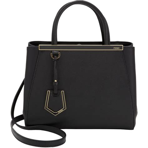 fendi 2jours petite tote bag black